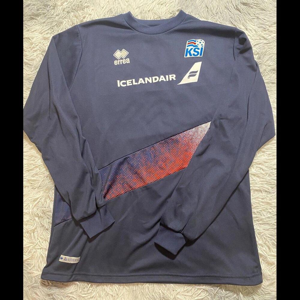 Errea Iceland National Team Sigurdsson XL Soccer Jersey Multi-Color